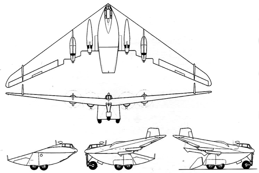 Самолеты схемы летающее крыло