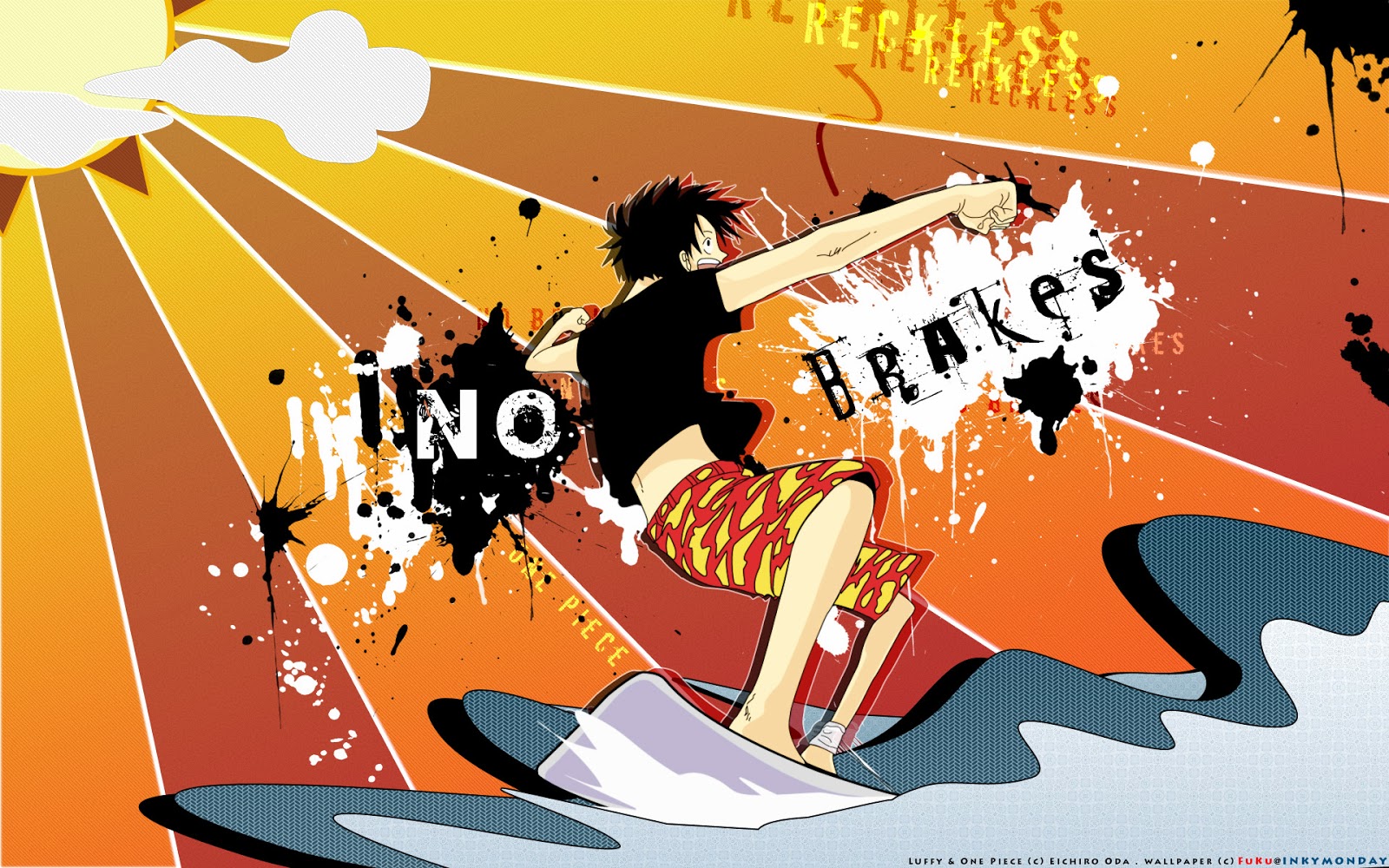 Luffy Surfing Anime 6e Wallpaper HD