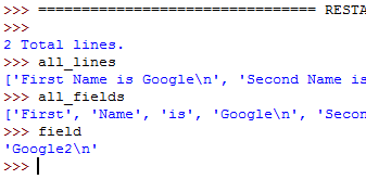 Word by word reading in Python 3