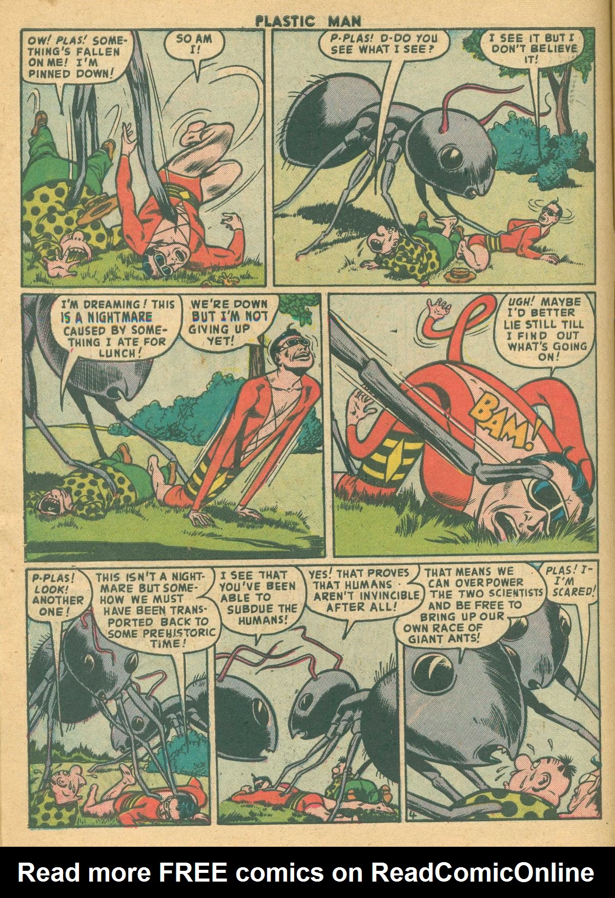 Read online Plastic Man (1943) comic -  Issue #37 - 6