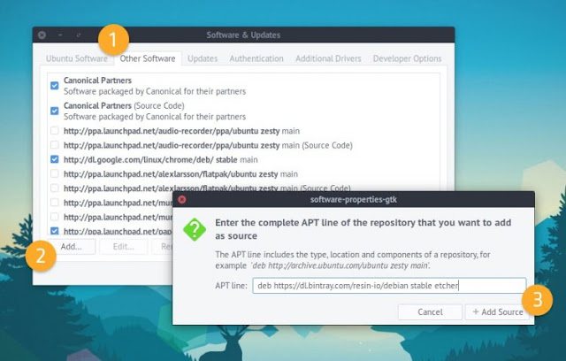Cara Menginstal Etcher, Tool Untuk Burn USB Open-Source di Linux Ubuntu adding repo software sources on ubuntu 750x478 - Cara Menginstal Etcher, Tool Untuk Burn USB Open-Source di Linux Ubuntu