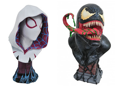 Legends in 3D Marvel’s Venom & Spider-Gwen ½ Scale Resin Busts by Diamond Select Toys