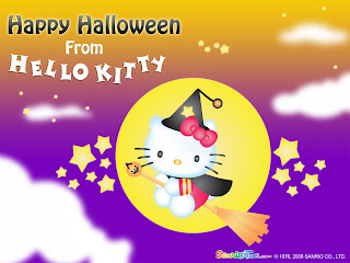 Hello Kitty Halloween Desktop Wallpaper Background 1024x168