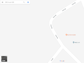Google Maps China for the intersection of Baisha Road and Dongguan Road in Jiangmen