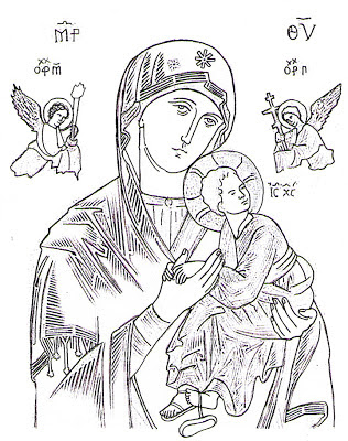 Virgen del Perpetuo Socorro dibujo