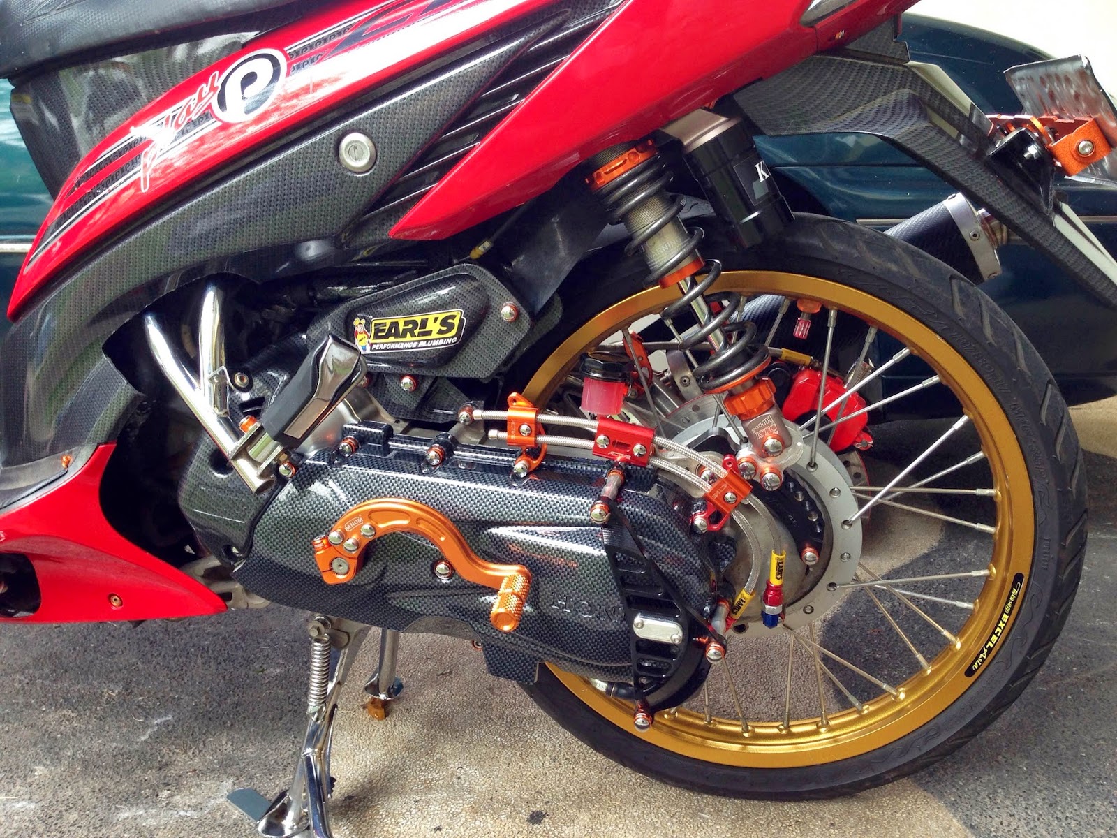 Modifikasi Vario Cw Merah Kumpulan Modifikasi Motor Vario