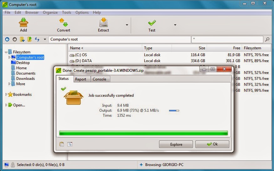 Download PeaZip 5.5.3 File Compressor