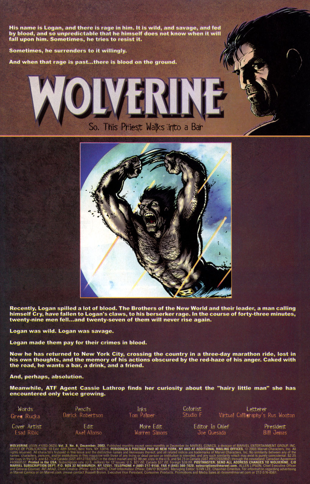 Read online Wolverine (2003) comic - Issue #6 - 2