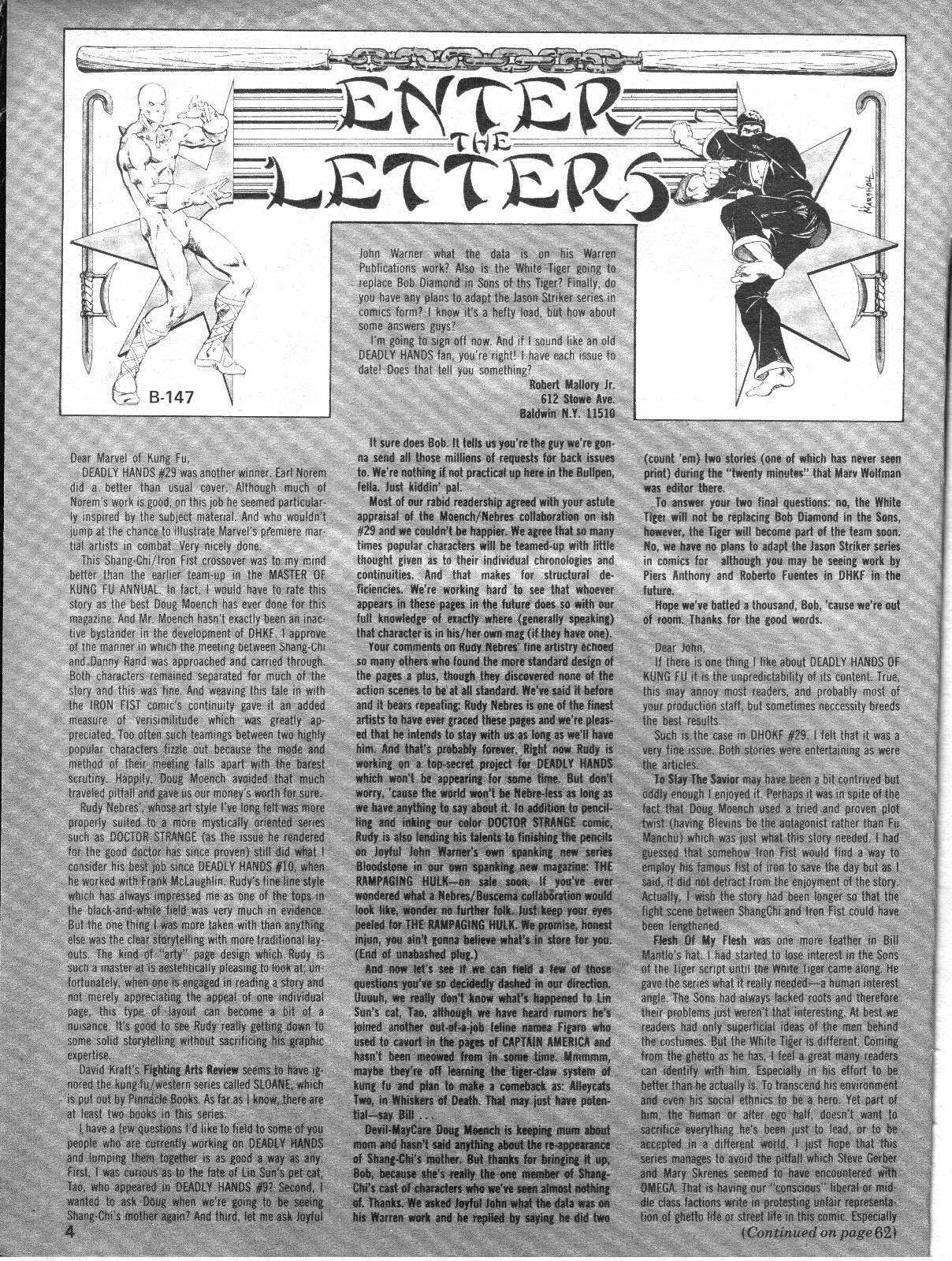 Read online The Deadly Hands of Kung Fu comic -  Issue #32 - 4
