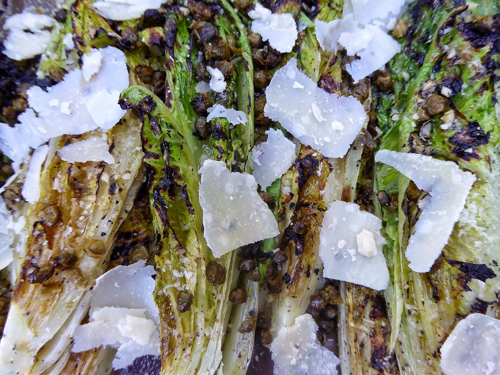 Three Little Figs Grilled Caesar Salad with Fried Capers