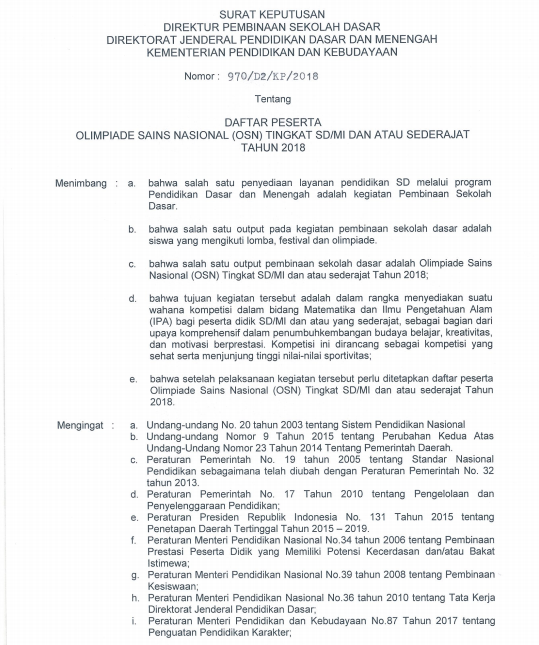 Contoh Sk Osn Sd 2018 Guru Ilmu Sosial