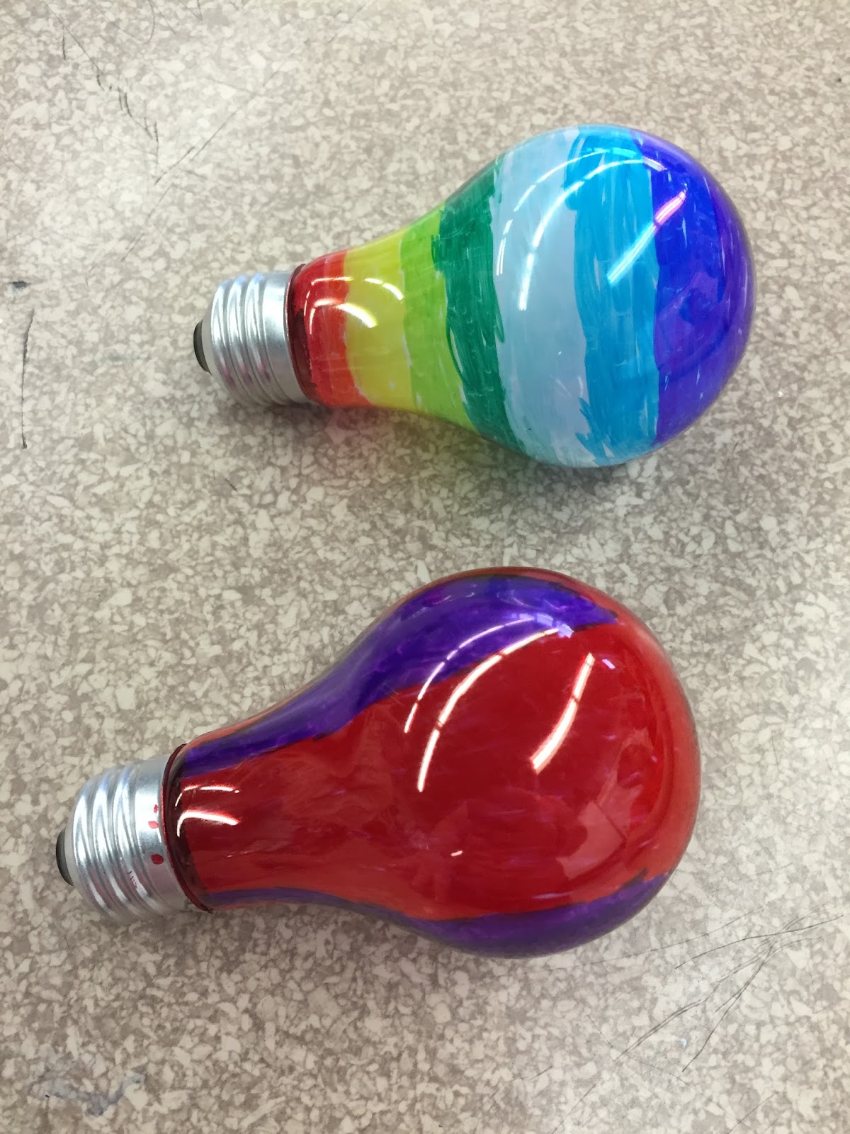 I Heart Art Sharpie Light Bulb Designs