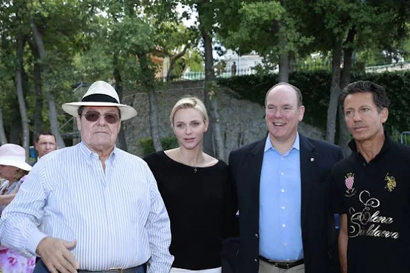 Princess Charlene visited Monte Carlo Polo Clup, Princess Charlene style LOUIS VUITTON bag