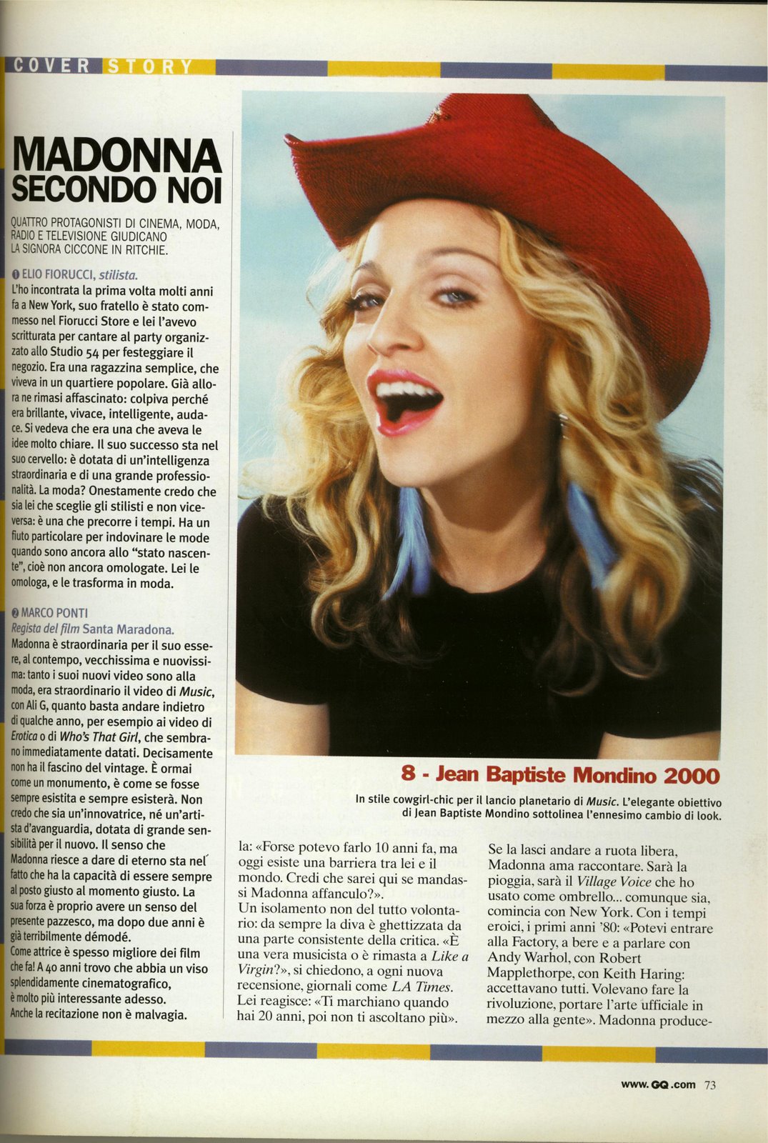 Pud Whacker S Madonna Scrapbook Italian Gq December