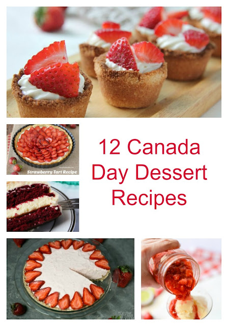 canada day desserts, red and white desserts, canada day party, july 1st recipes