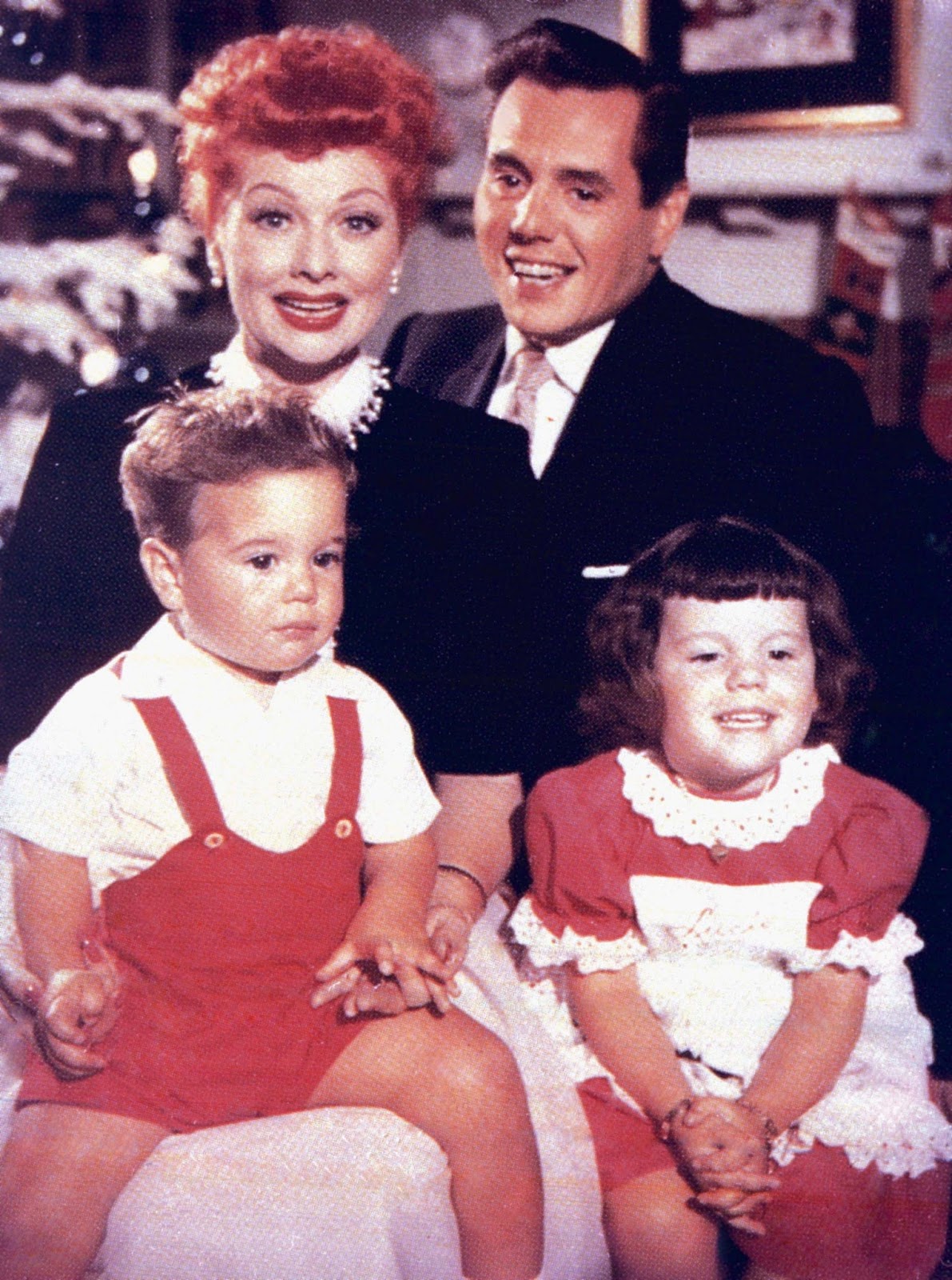 Lucy often brought her children Lucie and Desi Jr to the I Love Lucy set