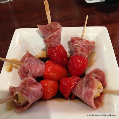 stuffed peppadew African peppers at We Olive & Wine Bar in Los Gatos, California