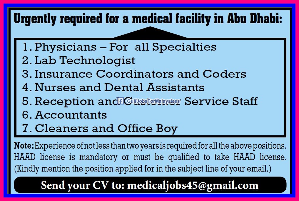 Hospital Jobs in Abu Dhabi Gulf Jobs for Malayalees
