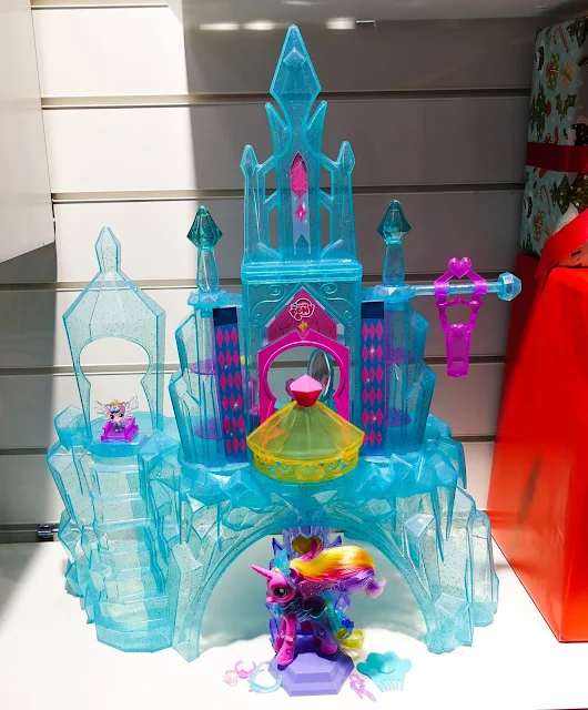 A blue plastic ice castle for My Little Pony
