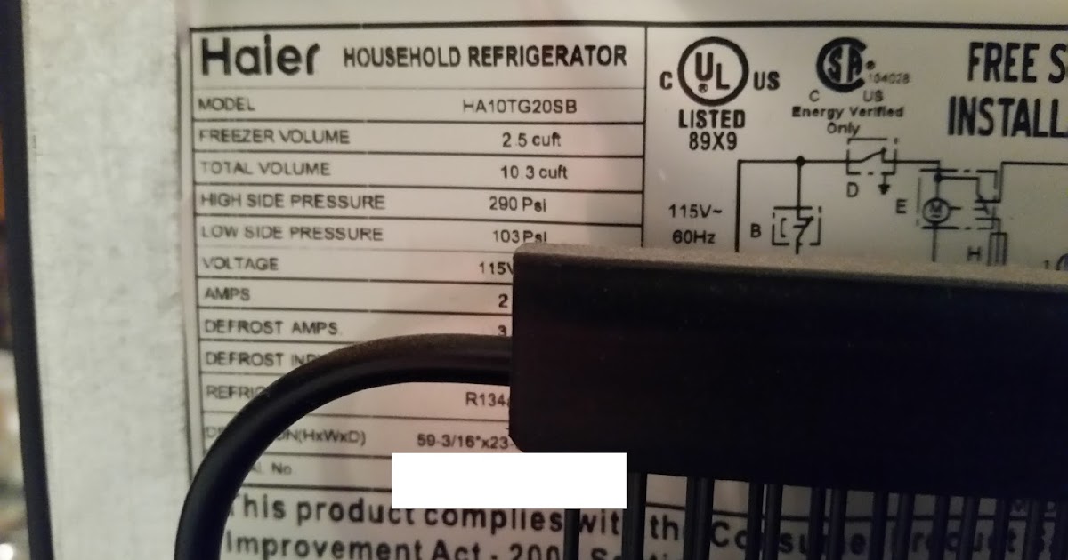 Briand354 tech blog How to fix Haier refrigerator ; model HA10TG20SB