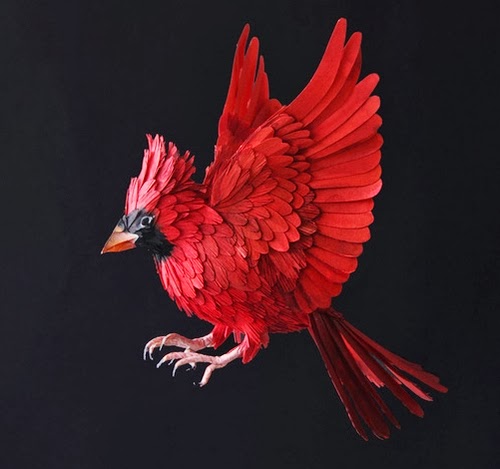 06-Cardinal-Paper-Bird-Sculptures-Colombian-Artist-Diana-Beltran-Herrera-www-designstack-co