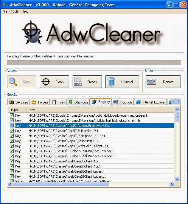 تحميل برنامج مكافحة والتخلص من أشرطة الأدوات والأعلانات المزعجة مجاناً AdwCleaner