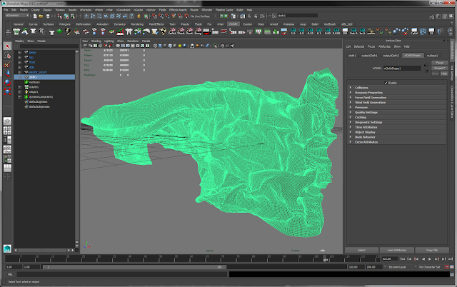 Particle Effects: High Resolution Cloth Simulations
