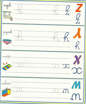 Family Crafts and Recipes: Ecrire les lettres minuscules