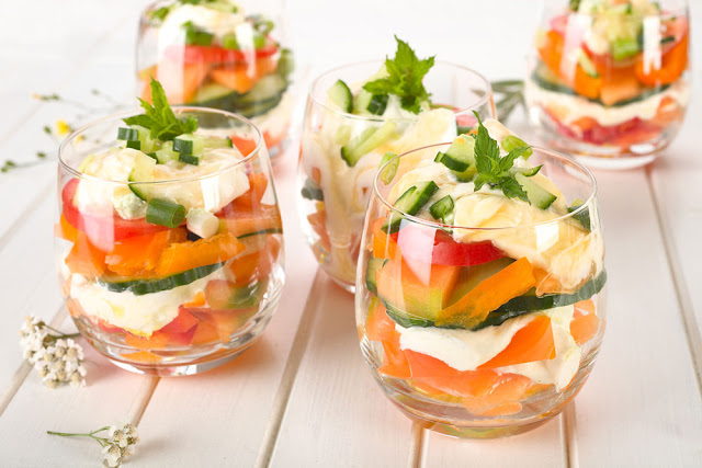 Bunter Salat im Glas. Rezepte. Edyta Guhl. http://mein-dolcevita.blogspot.de
