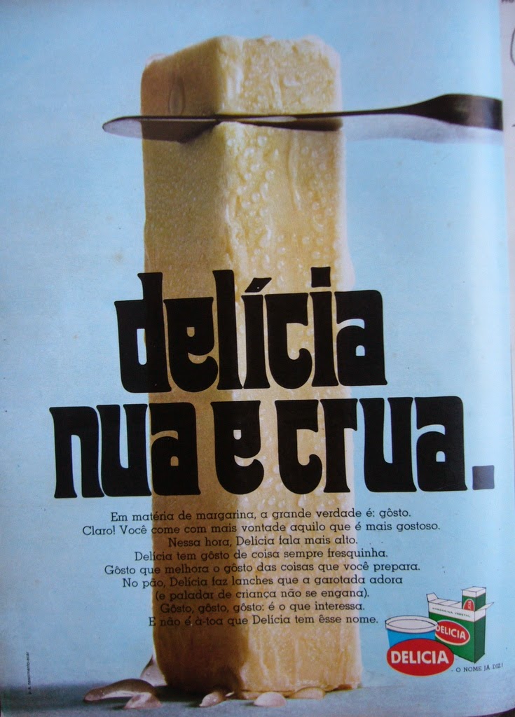Propaganda antiga da Margarina Delícia no final dos anos 70