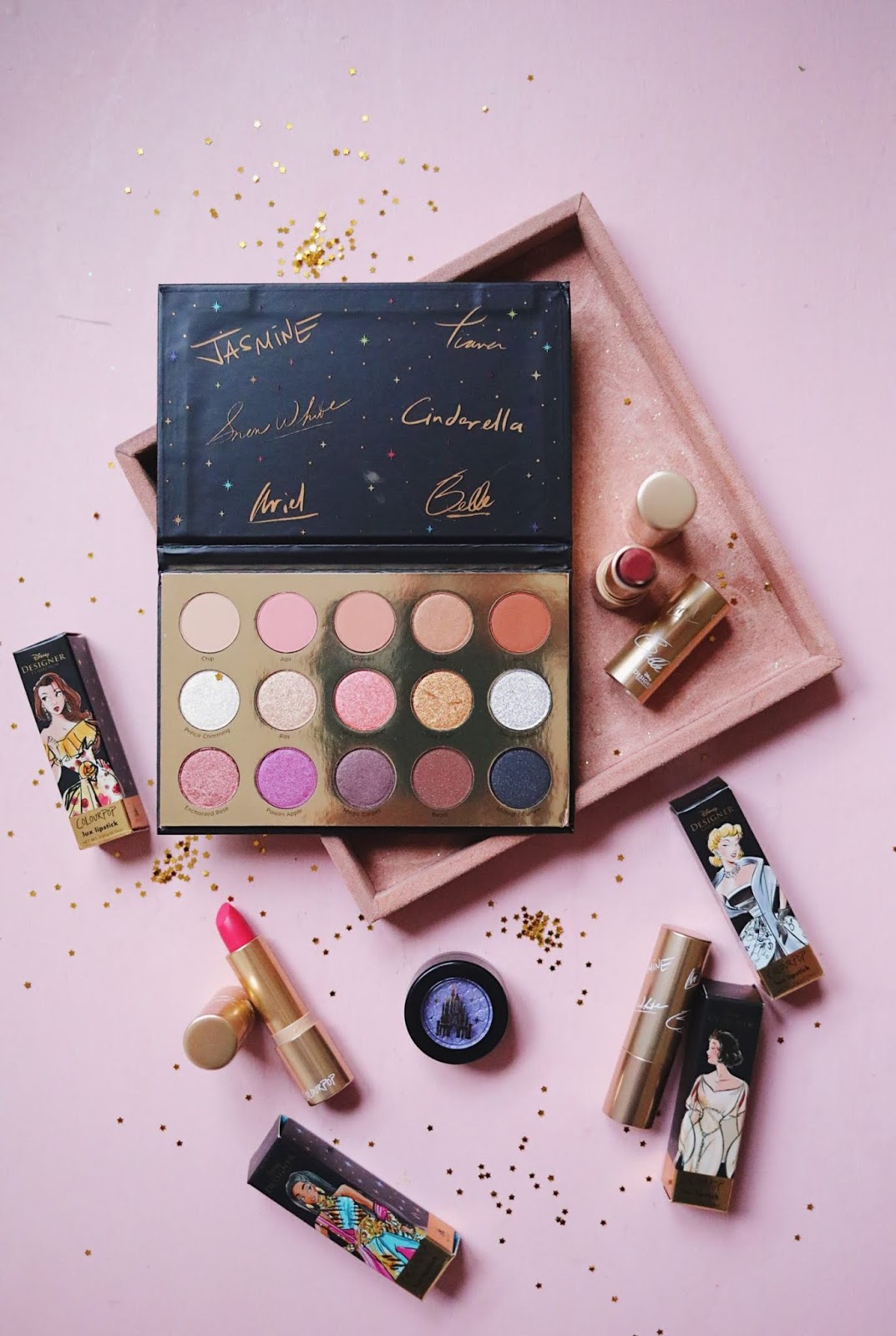 COLOURPOP , DISNEY , DISNEY DESIGNER,A Whole New World,Its A Princess Thing,