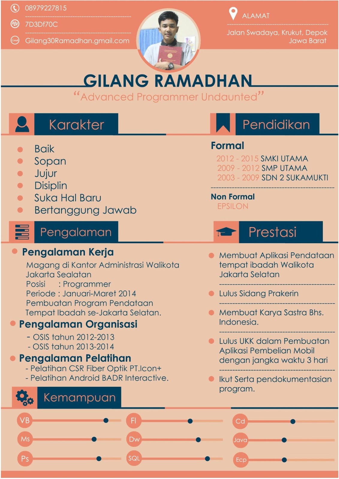 Menjadikan Hidup Lebih Bermakna Contoh contoh CV  Menarik 