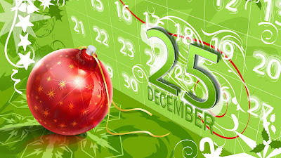 Kerst achtergrond groen met kalender