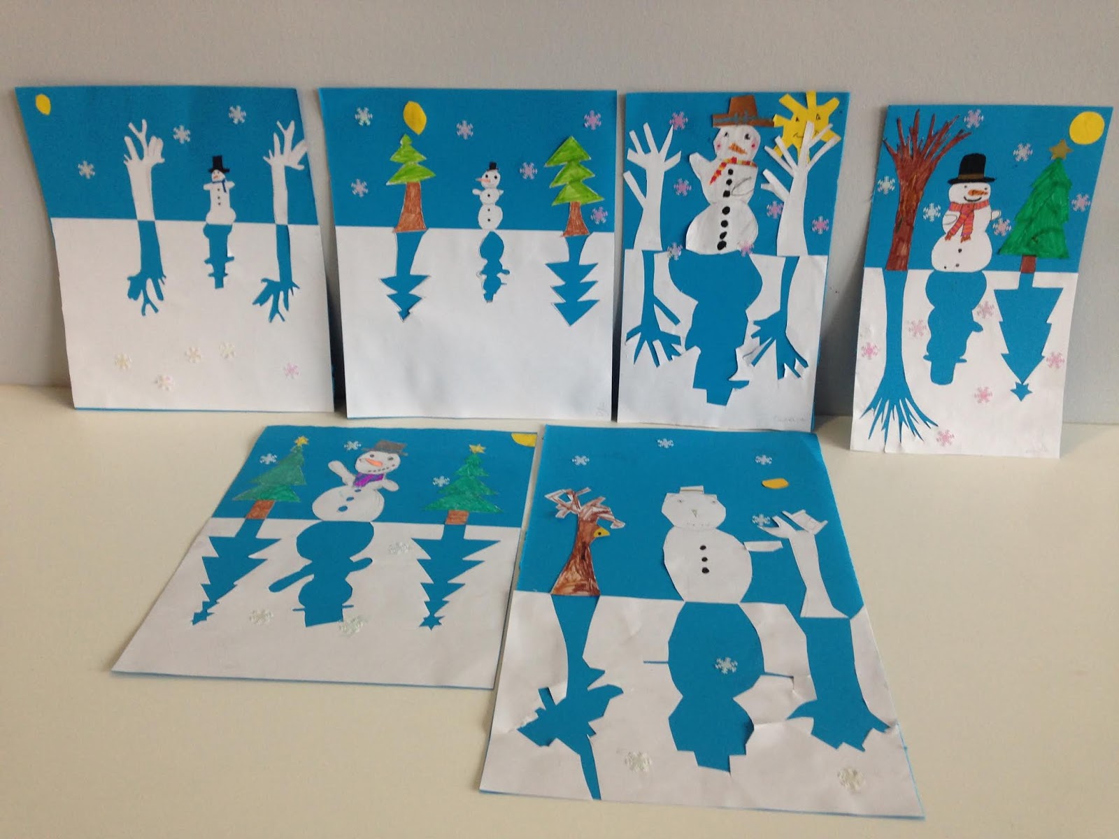 La boite à idées de l' atelier 3B* * * Paysage d'hiver en découpage