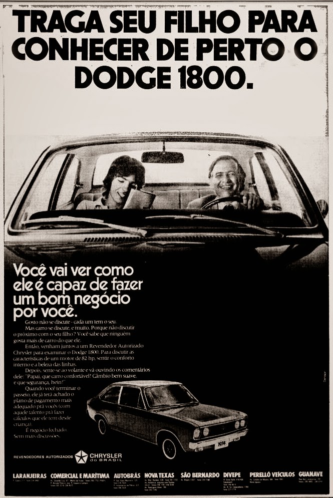  brazilian advertising cars in the 70. os anos 70. história da década de 70; Brazil in the 70s; propaganda carros anos 70; Oswaldo Hernandez;