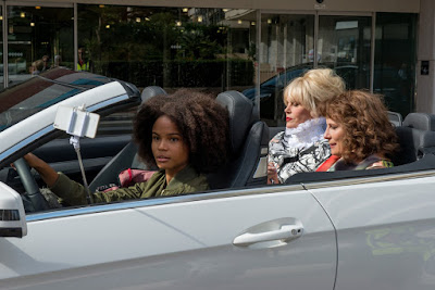 Joanna Lumley, Jennifer Saunders and Indeyarna Donaldson-Holness in Absolutely Fabulous: The Movie