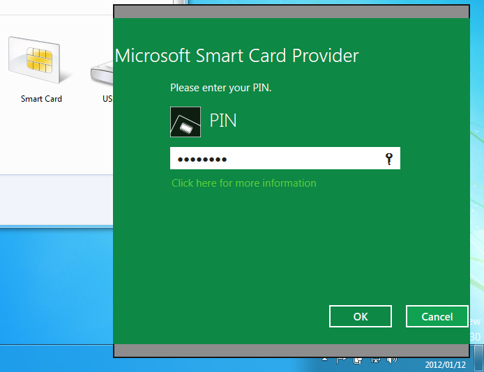 山市良のえぬなんとかわーるど: Windows 8 Developer Preview > Tpm Virtual Smart Card  を試した。できた。