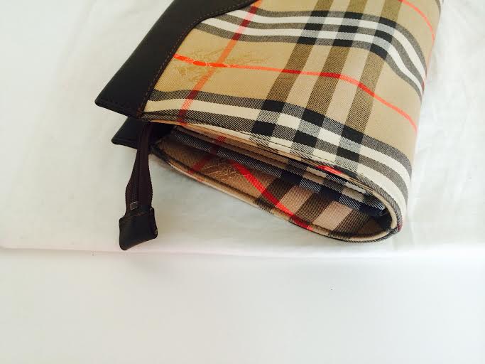 Truly Vintage: Authentic Burberry London Canvas with Leather Trim Long ...