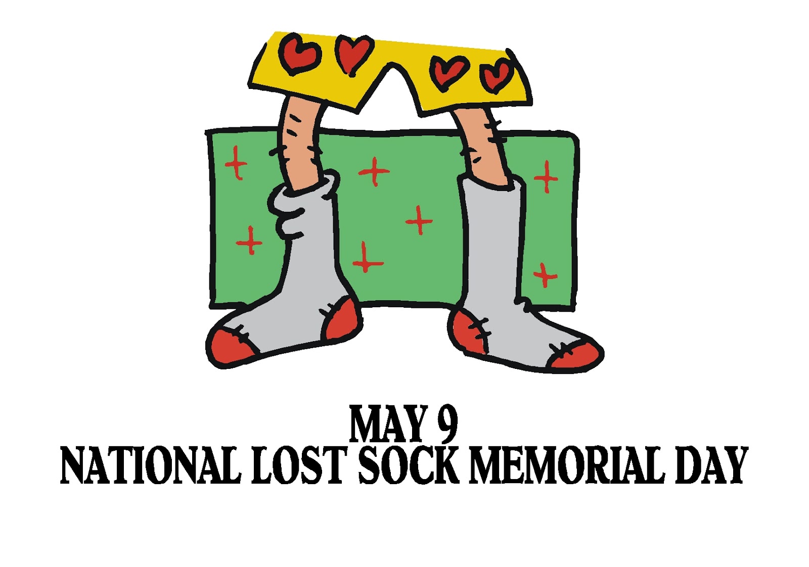 Free Posters and Signs: Lost Sock Memorial Day