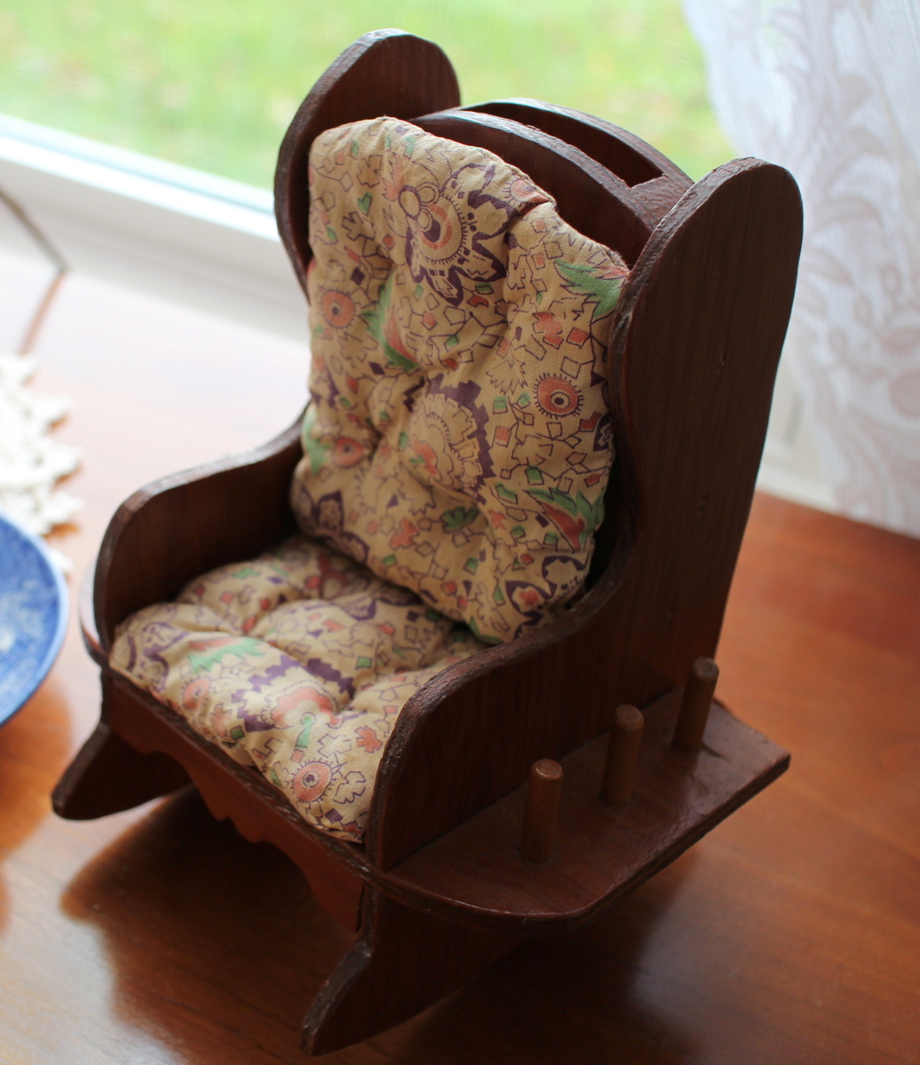 Lilacs and Springtime Vintage Pincushion Chair