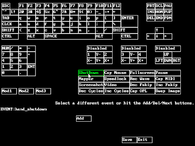 dosbox key mapping