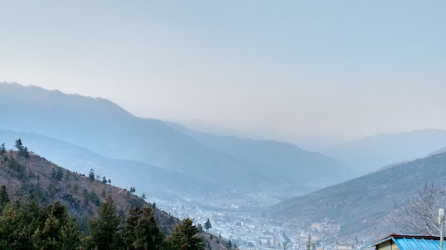 View Thimphu City from Buddha Dordenma Statue point