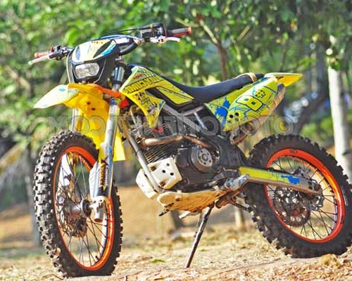 Modifikasi klx  150 supermoto  motor kawasaki buat adventure 