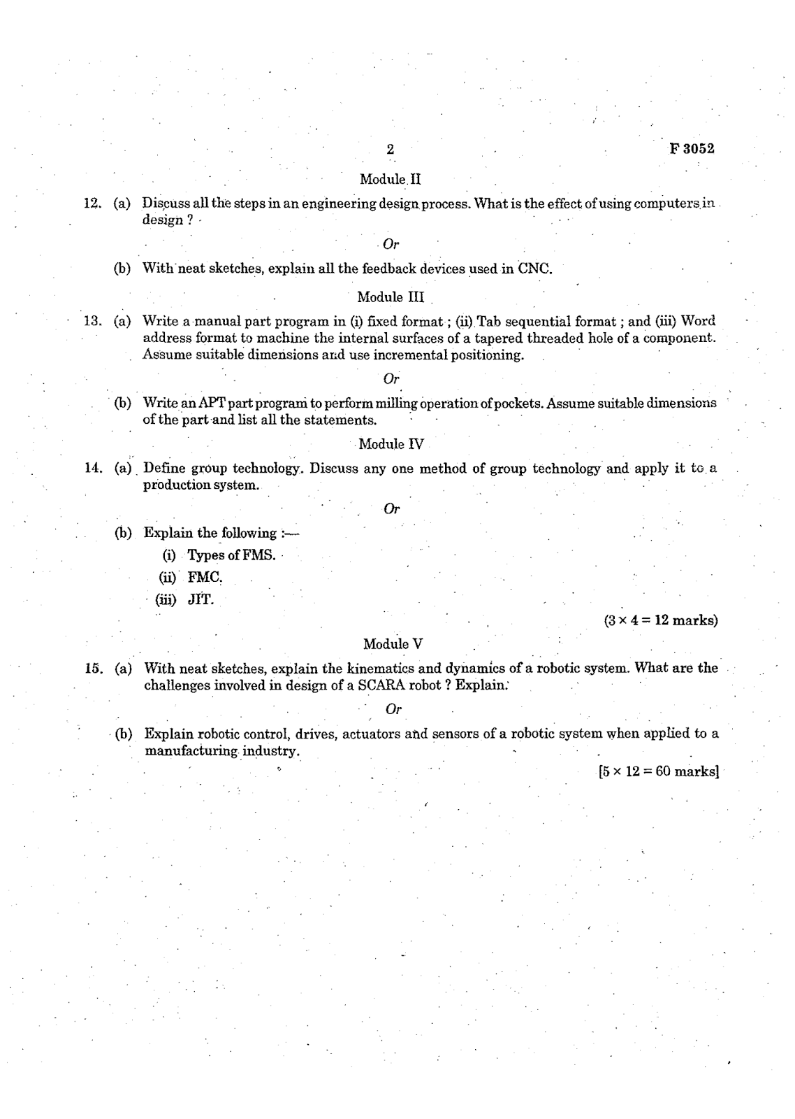 Mahatma Gandhi University Computer Aided Design and Manufacturing