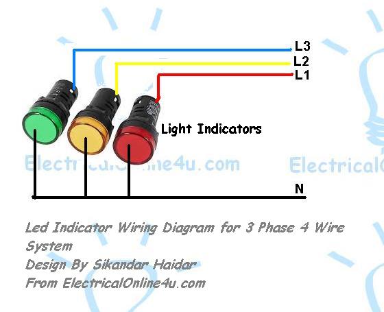 Led Indicator Light Circuit Diagram