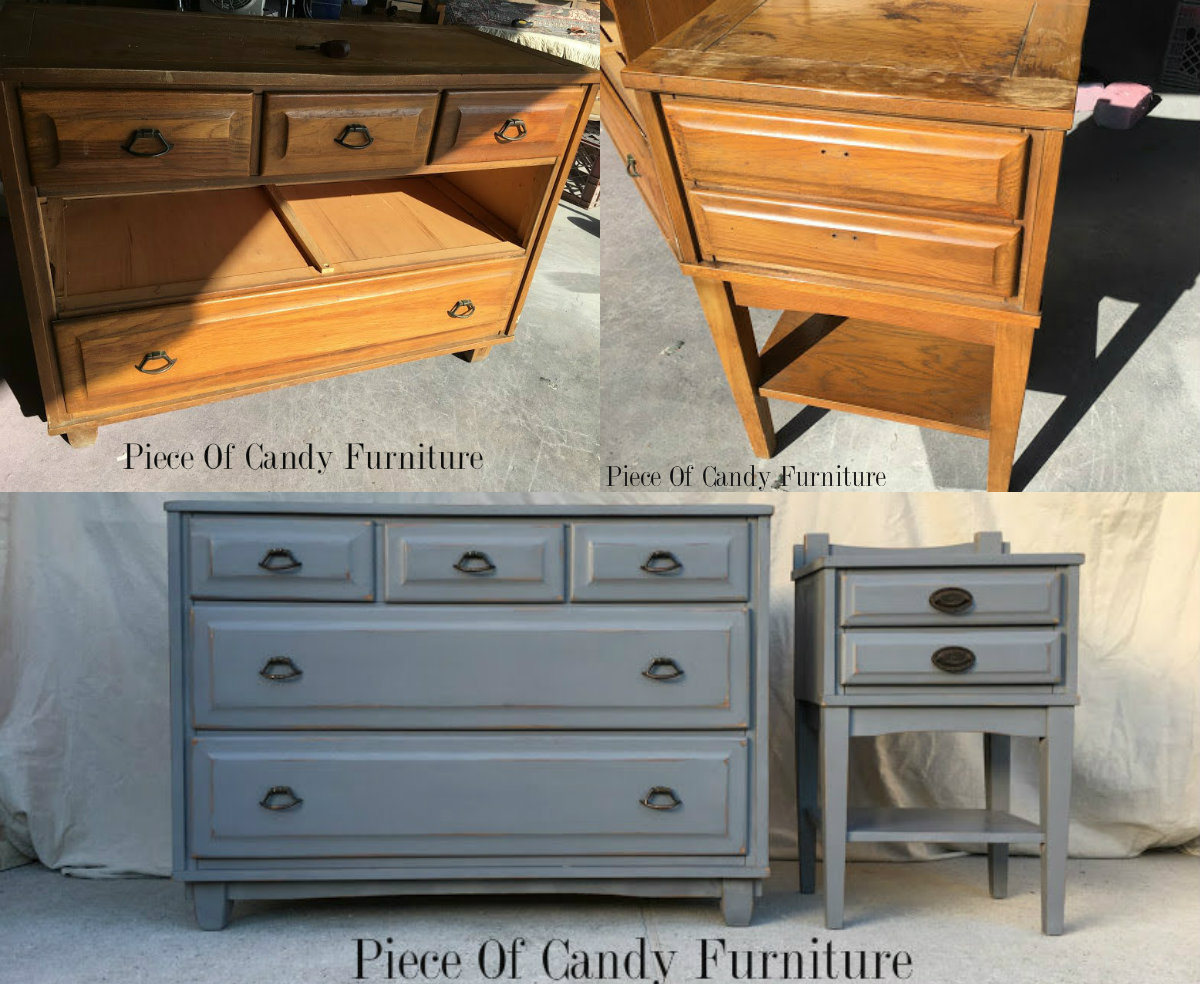 Piece Of Candy Furniture Grey Dresser & Nightstand Set....