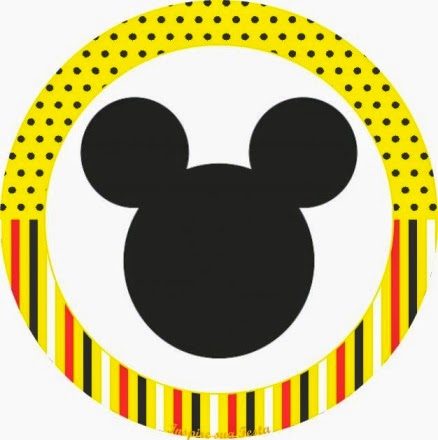 Yellow Mickey: Free Printable Mini Kit. Yellow Mickey: Free Printable Mini Kit.