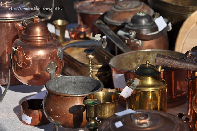 antiikit kupariastiat, antique copper dishes