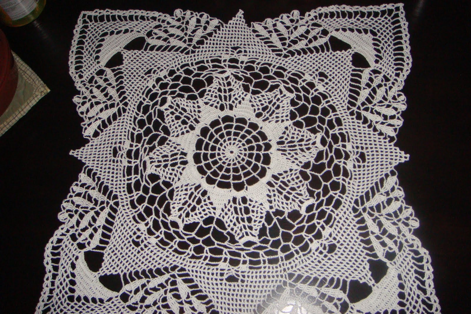 My crochet work Square doily