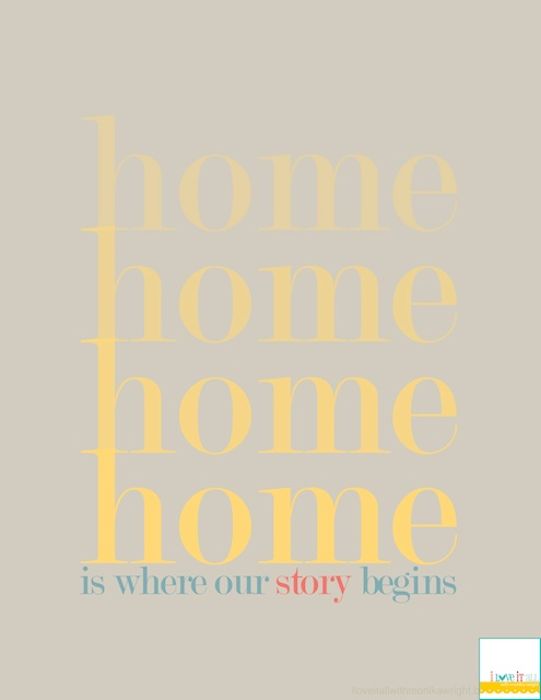 Home Is Where Our Story Begins Printable | Monika Wright